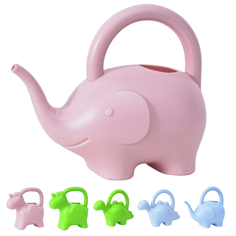 SPRING PARK Elephant Shape 24cm Plastic Watering Can with Anti-Slid Handle