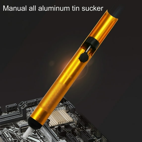 SPRING PARK Portable Aluminum Suction Desoldering Pump Vacuum Soldering Hand Welding Tool
