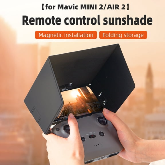 SPRING PARK Portable Anti Magnetic Faux Leather Sun Hood Drone Sunshade Cover for DJI Mavic Air 2 Mini 2