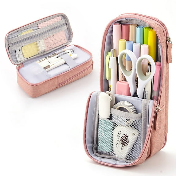 SPRING PARK Portable Canvas Pencil Case, Green