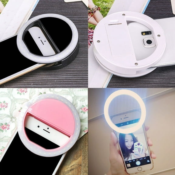 SPRING PARK Portable Clip Fill Light Selfie LED Ring Photography for iPhone Android Phone