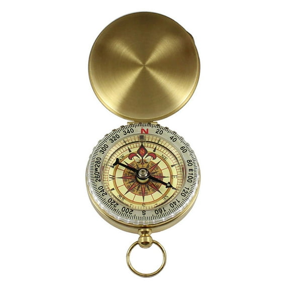 SPRING PARK Portable Compasses Vintage Old Style with Keychain