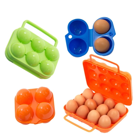 SPRING PARK Portable Egg Storage Box Container Hiking Outdoor Camping Carrier 2/4/6/12 Eggs Holder Container