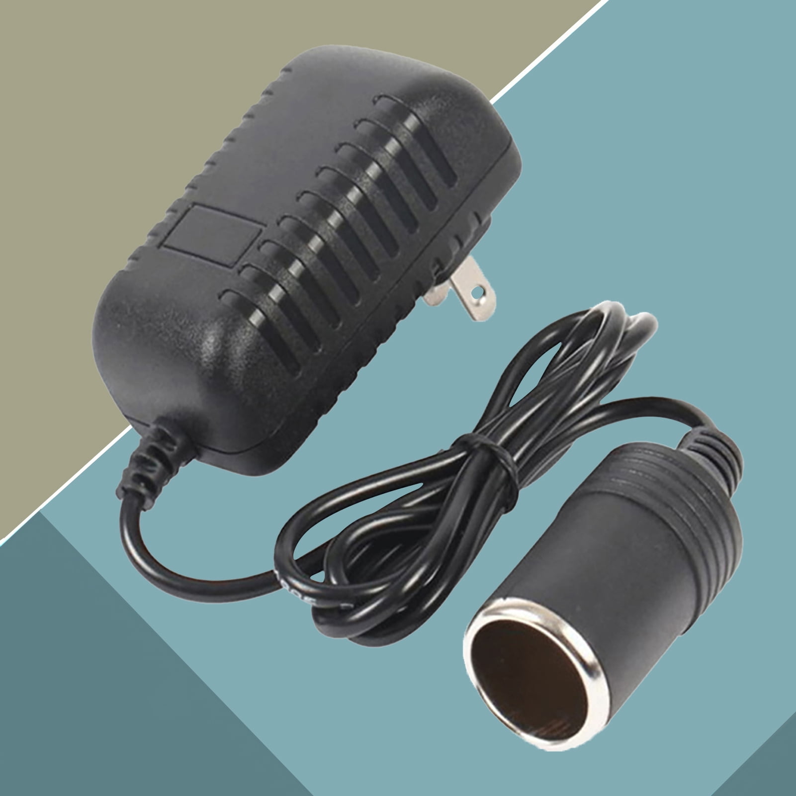 SPRING PARK Portable Home 220V to 12V Car Cigarette Lighter Socket Adapter  Converter Cable