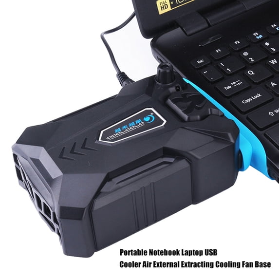 SPRING PARK Portable Notebook Laptop USB Cooler Air External Extracting Cooling Fan Base