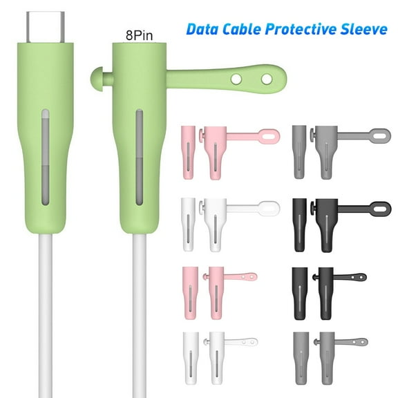 SPRING PARK Portable Silicone AtoL/CtoL USB Charging Cable Cord Protective Cover for iPhone