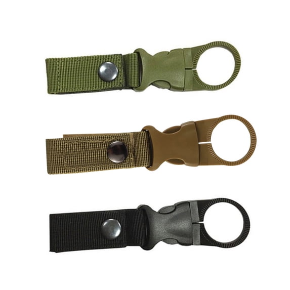 SPRING PARK Portable Water Bottle Holder Strap Outdoor Polypropylene Webbing Belt Loop with Quick Release Buckle Clip
