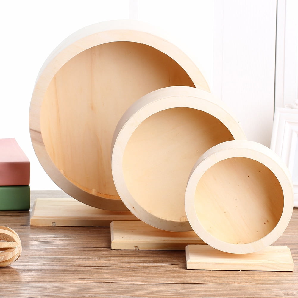 SPRING PARK Quiet Hamster Exercise Wheel Silent Spinner, Made of Wood,Wheel Design
