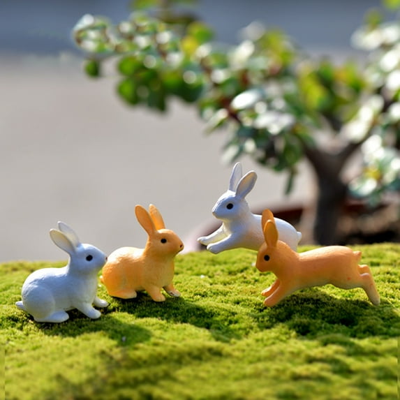SPRING PARK Rabbit DIY Mini Miniature Fairy Garden Ornament Decor Pot Craft Dollhouse Accessories