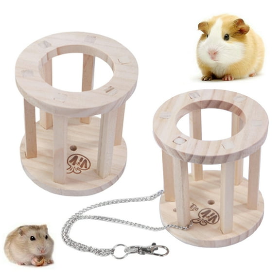 SPRING PARK Rabbit Hay Feeder Wooden Rack Food Manger Grass Holder Small Pets Guinea Pig