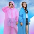 thumbnail image 1 of SPRING PARK Raincoat Waterproof Rain Jacket Outdoor Womens Mens Hooded Drawstring Long Coat Unisex, 1 of 7