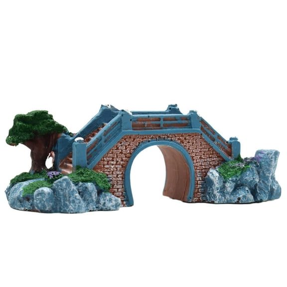 SPRING PARK Resin Bridge Ornament for Aquarium Fish Tank Artifical Decoration for Fishbowl