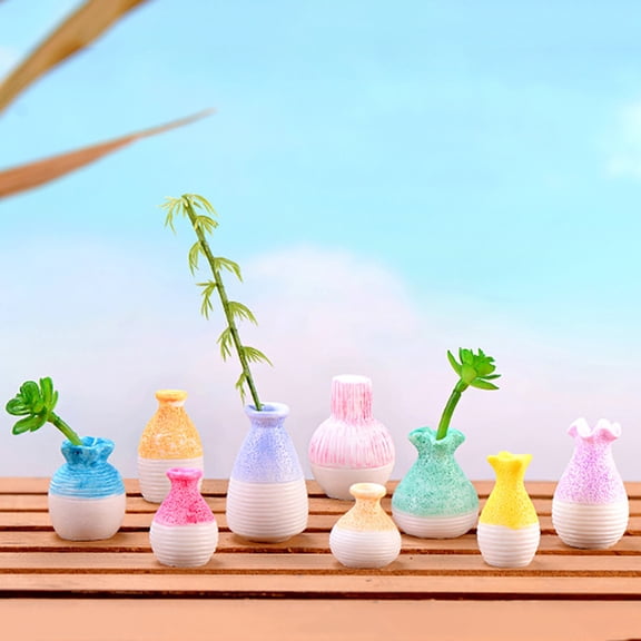 SPRING PARK Resin Handmade Succulent Multi-use Miniature Vase For Garden Decoration