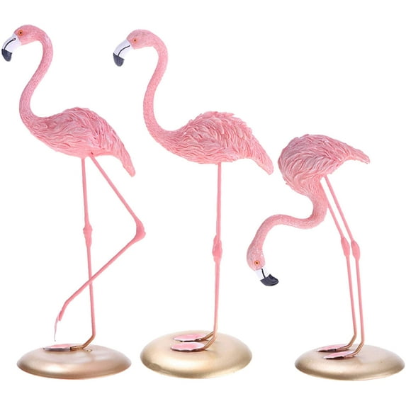 SPRING PARK Resin Sculpture Figurine Statue Ornament Home Decoration Accessories Animal Flamingo Birds Statue for Living Room