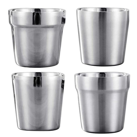 SPRING PARK Reusable Stackable Coffee Cup Espresso Cup Mug , Double Wall Stainless Steel Tea Cups