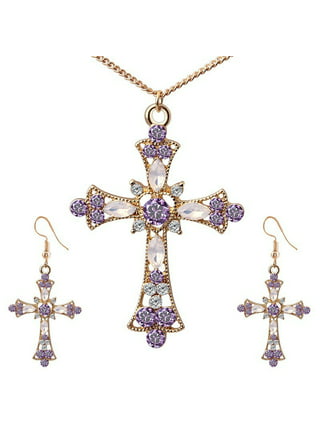 Cross Earring Necklace Sets