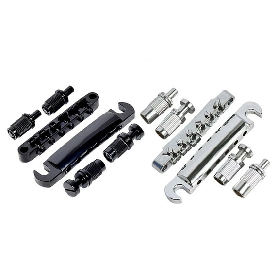 SPRING PARK Roller Saddle Tune O Matic Guitar Bridge Tailpiece for Electric Guitar Replacement Bridge