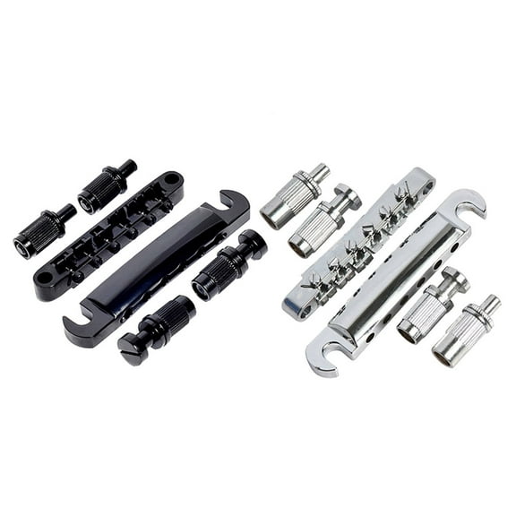 SPRING PARK Roller Saddle Tune O Matic Guitar Bridge Tailpiece for Electric Guitar Replacement Bridge