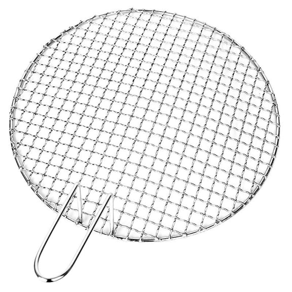 SPRING PARK Round Non Stick BBQ Barbecue Grilling Basket Stainless Steel Mesh Wire Net