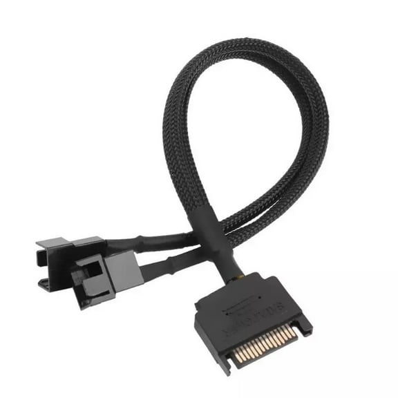 SPRING PARK SATA 15Pin to 2 Way 3Pin 4Pin Computer Fan Power Adapter Extension Cable Wire