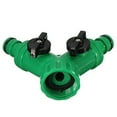 thumbnail image 1 of SPRING PARK Screw Hose Pipe Splitter Double Garden Hose Pipe Splitter Connector Adaptor Quick Turn Off Tap, 1 of 7