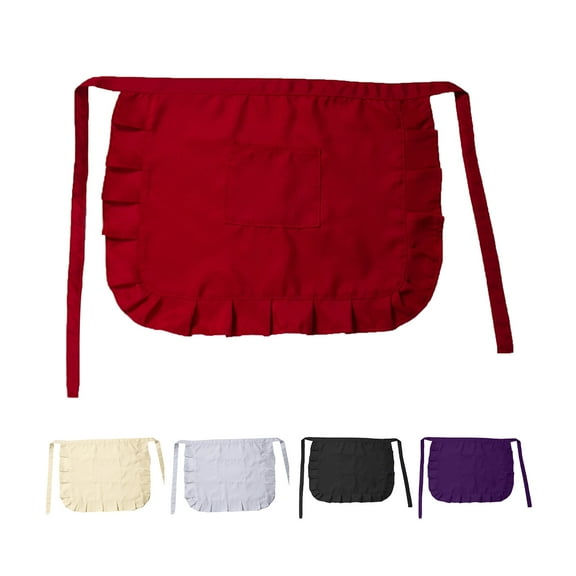 SPRING PARK Short Waiter Waitress Barista Chefs Waist Pocket Apron for Bar Cafe Pub