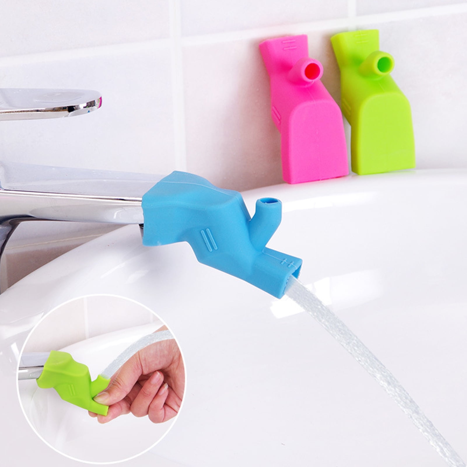 SPRING PARK Silicone Faucet Extender Tooth Brushing Gargle Hand Washing