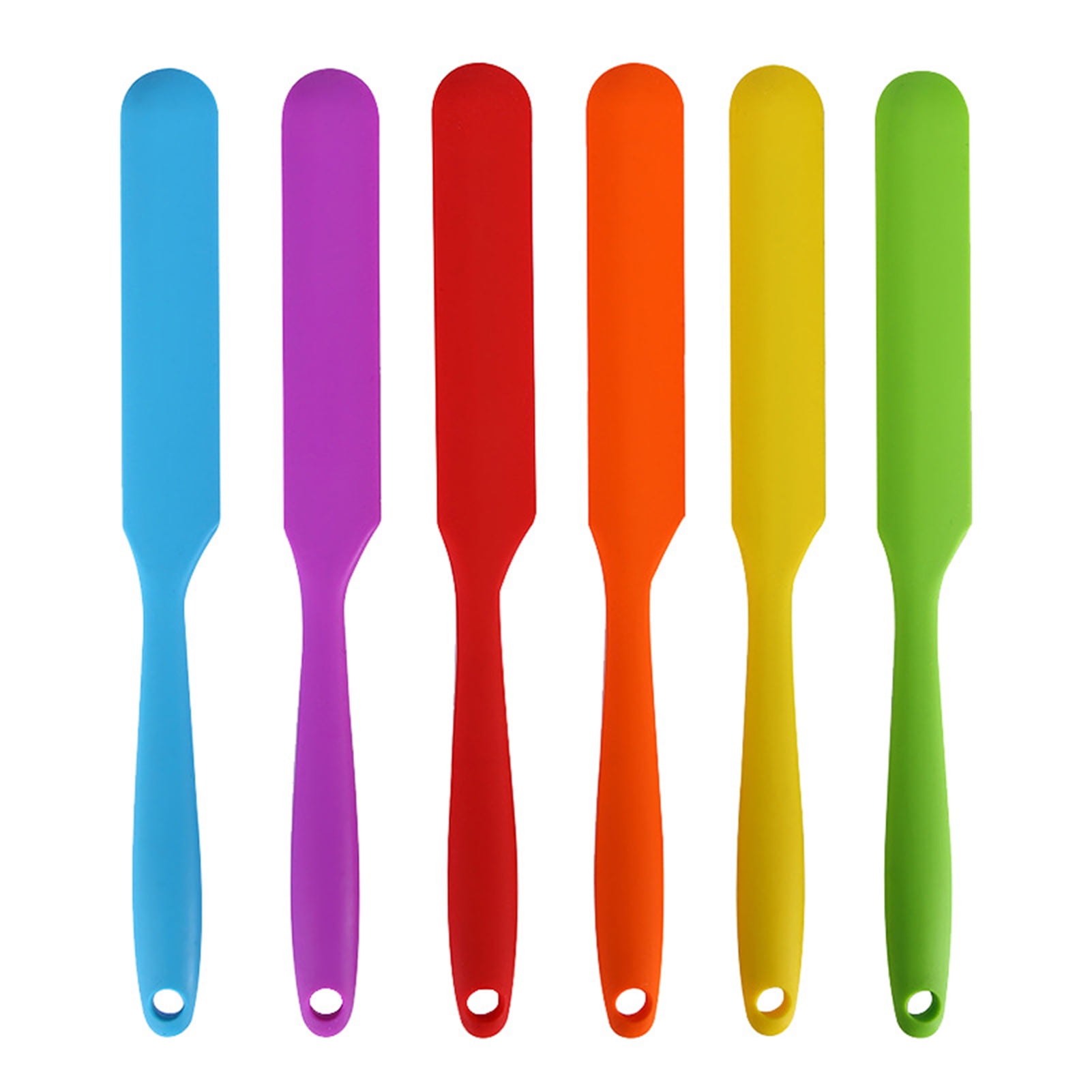 SPRING PARK Silicone Jar Spatulas, Heat Resistant NonStick Rubber