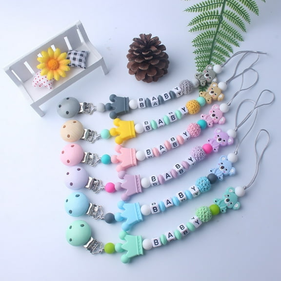 SPRING PARK Silicone Pacifier Clip Teether Toy Teething Teething Soother Pacifier Clip