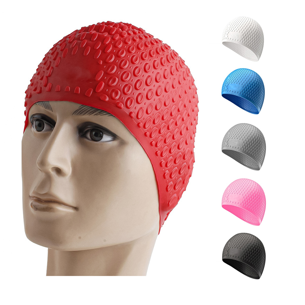 SPRING PARK Silicone Swim Cap,Comfortable Bathing Cap Ergonomic ...