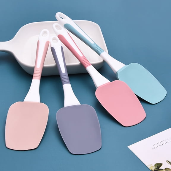 SPRING PARK Silicone Turner Spatula/Slotted Spatula, High Heat Resistant , Hygienic One Piece Design, Non Stick Rubber Kitchen Utensil for Fish, Eggs, Pancakes