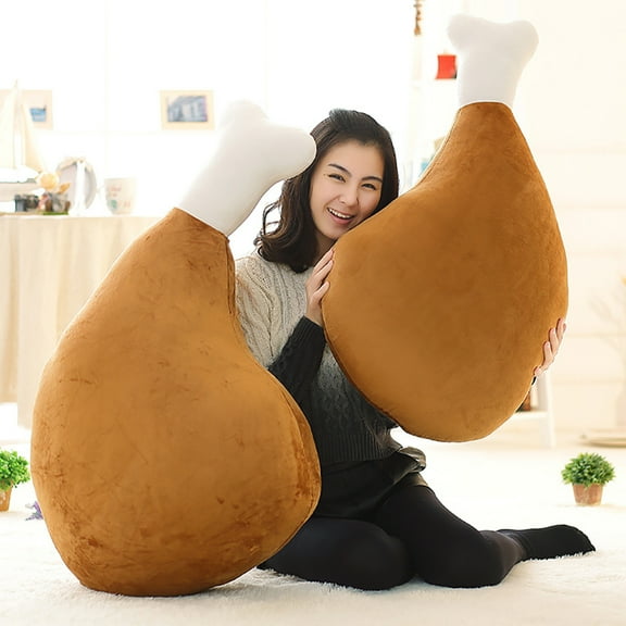 SPRING PARK Simulation 3D Chicken Leg Plush Toy Stuffed Soft Home Bed Cushion Kids Girl Gift