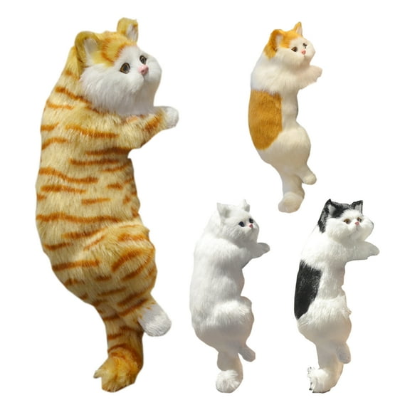 SPRING PARK Simulator Cat Plush Decoration, Soft Plush Simulation Cat Artificial Animal Photography Prop Lifelike Cat Birthday Gift