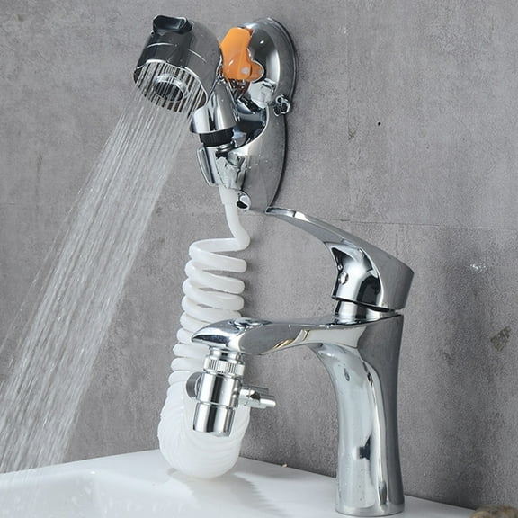 SPRING PARK Sink Shower Sprayer Accessory, Hair Washing Hand Shower, Pet Shower Kit, Metal Faucet Diverter