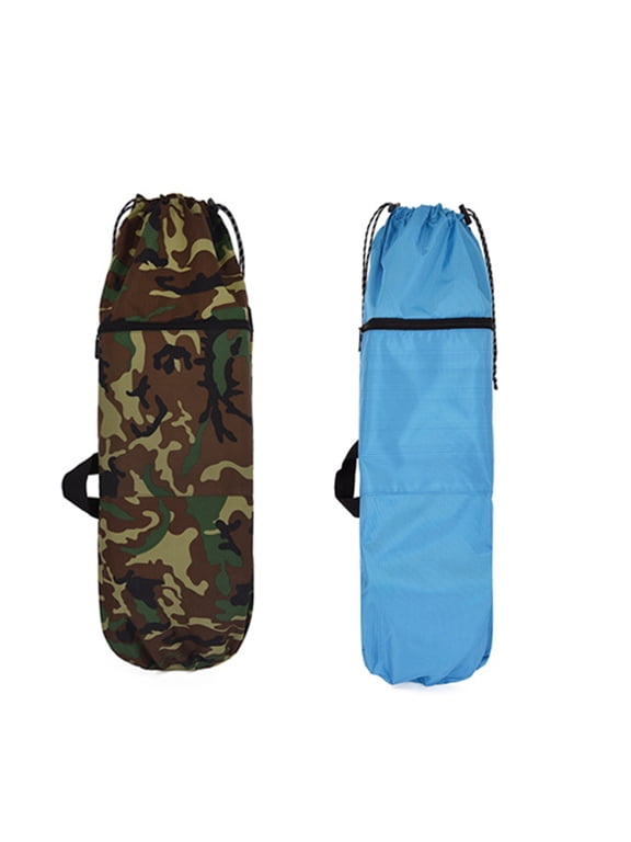 Skateboard Backpacks Bag with Adjustable Shoulder Straps,Water Proof Canvas Camouflage Zip Drawstring Skateboard Backpack for Electric Skateboard