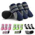 thumbnail image 1 of SPRING PARK Small Dog Shoes, Slip Resistant 4pcs Dog Puppy Boots Booties Pet Sneakers with Reflective Fastener Tape for Small Medium Dogs, Protect Paws Easy to Wear Daily Use, 1 of 7
