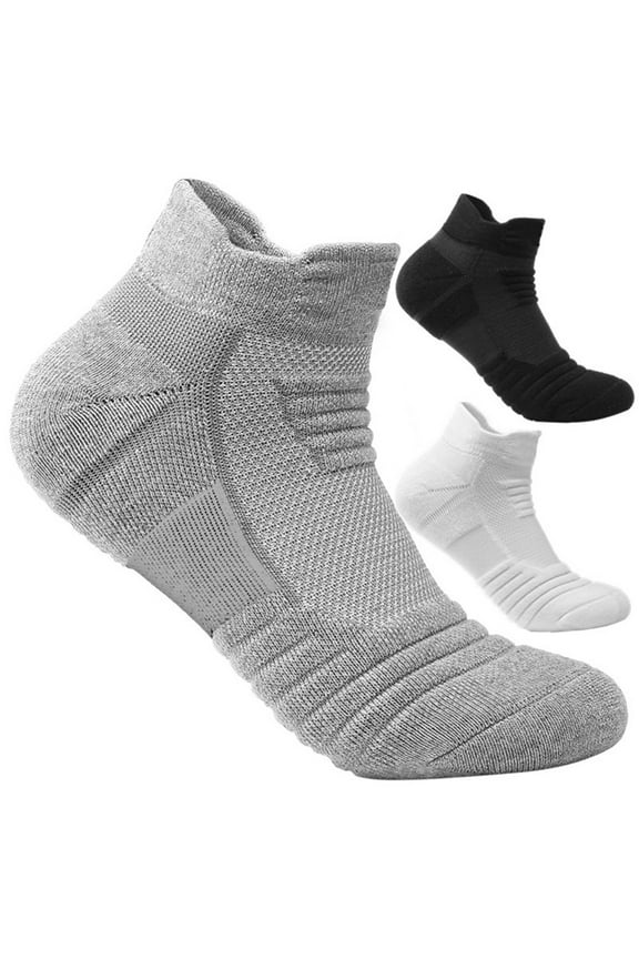 Socks Solid Color Thickening Golf & Running Socks, Maximum Cushion, Mens