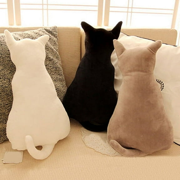SPRING PARK Soft Fashion Back Shadow Cat Seat Sofa Pillow Cushion Cute Plush Stuffed Animal