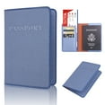 thumbnail image 1 of SPRING PARK Solid Faux Leather Wallet Passport Cover ID Holder Credit Card Protective Cover, 1 of 7