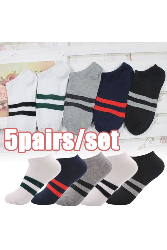 Spring Summer Casual Breathable Stripe Men Ankle Sock Sport Low Cut Adult Sock