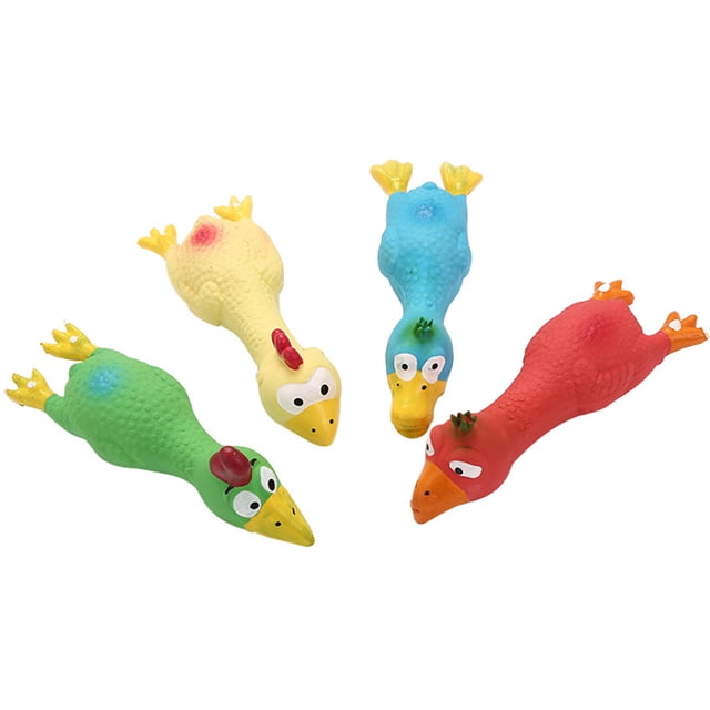 SPRING PARK Squeaky Rubber Dog Toys Sound Screaming Chicken Animal ...