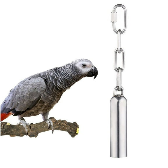 SPRING PARK Stainless Steel Bell Bird Toys Chew Toy for Parrot, Macaw, African Greys, Small Cockatoo, Parakeet, Cockatiels Heavy Duty Bird Cage Stand Toys