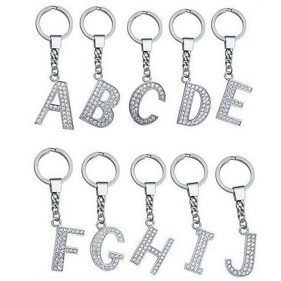 SPRING PARK Stylish Alphabet Tassel Charm Key Ring Keychain Car Pendant A-Z Letter Bag