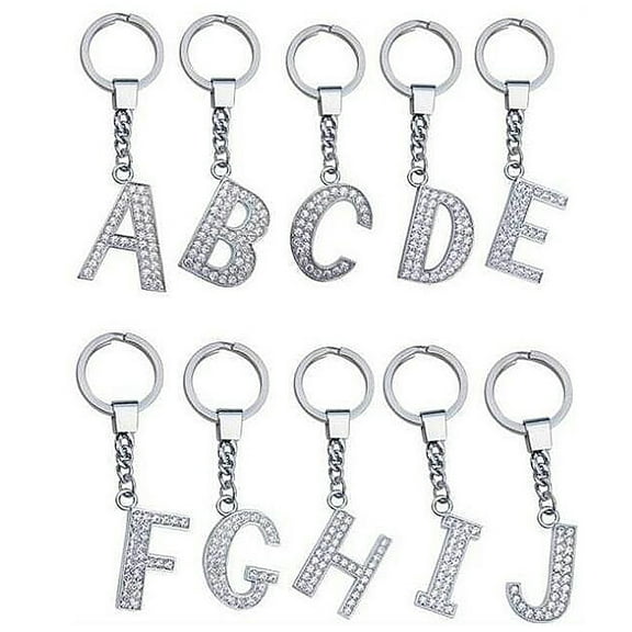 SPRING PARK Stylish Alphabet Tassel Charm Key Ring Keychain Car Pendant A-Z Letter Bag