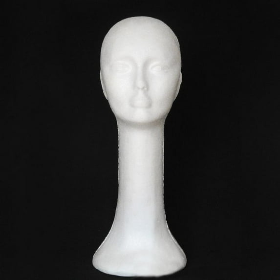 SPRING PARK Styrofoam Foam Mannequin Wig Head Display Hat Cap Holder White Female Model
