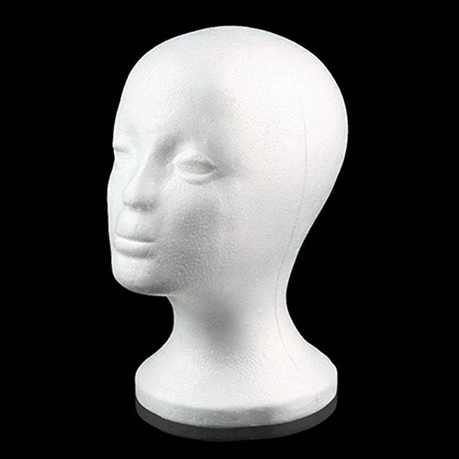 SPRING PARK Styrofoam Wig Heads Female Foam Head Mannequin Manikin  Cosmetics Model Head Glasses Hats Hairpieces Wigs Display Stand Holder 