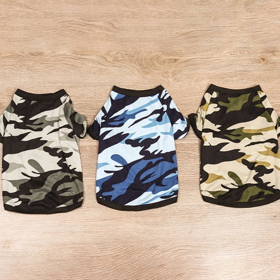 SPRING PARK Summer Pet Clothes Dog Vest for Small Dogs Camouflage Print Breathable Thin Dog Cat Shirt Cat T-shirt