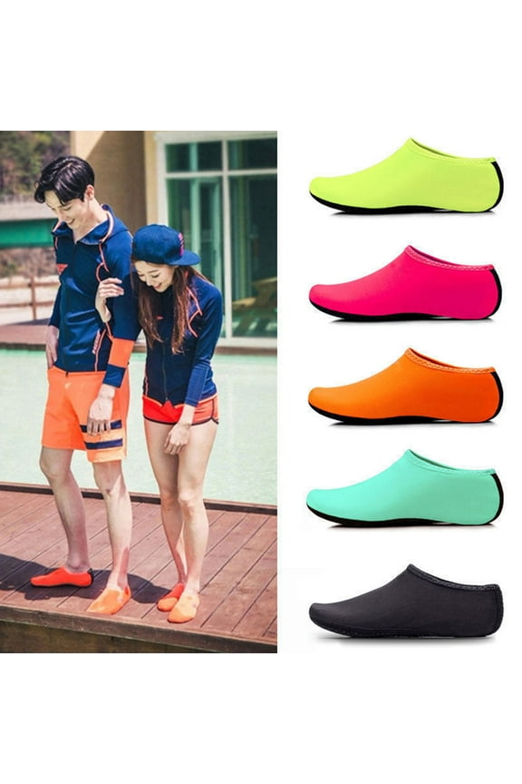 Summer Water Diving Sports Shoes Unisex Quick-Dry Scuba Socks Slip-on, Lake Blue, XXL