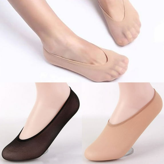 SPRING PARK Summer Women Silky Invisible Anti-Slip Low Cut Short Cotton Boat Socks