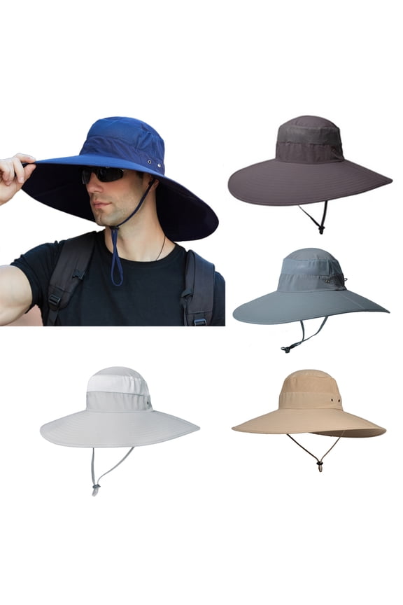 Sun Hat for Men Summer UV Waterproof Boonie Hat for Fishing Hiking Garden Safari Beach